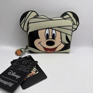Mickey Mouse Mummy Cosplay Glow Zip Around Wallet